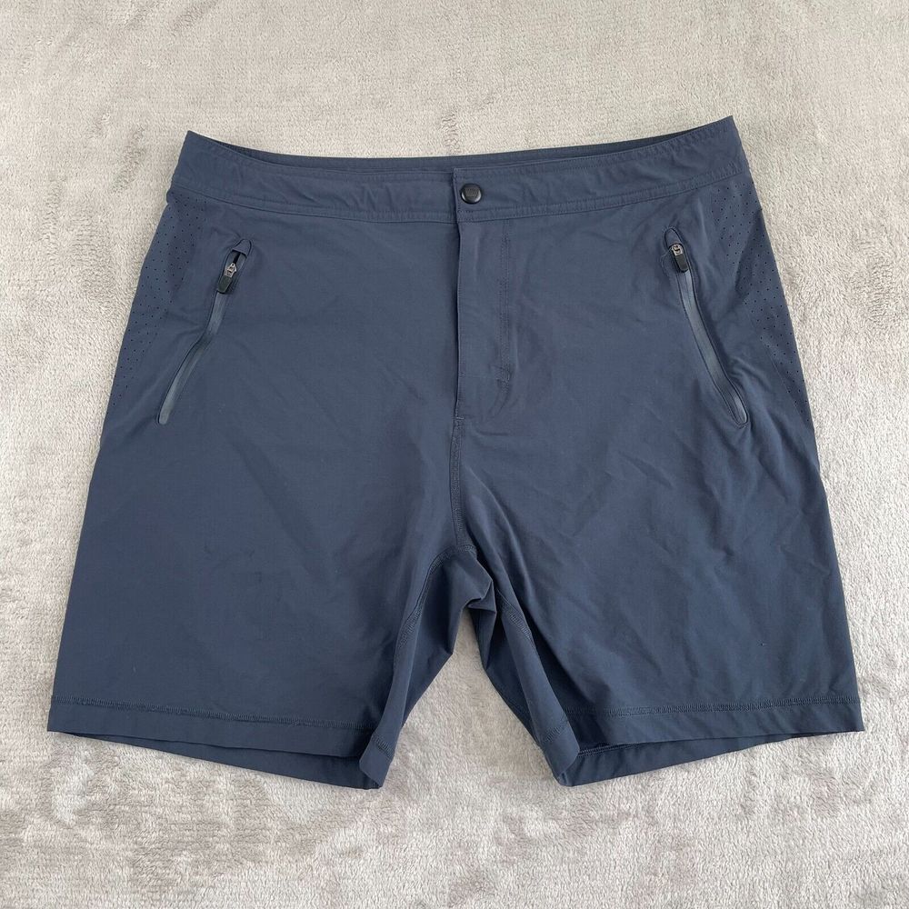 Mack Weldon Shorts Men XL Navy Blue Hybrid Performance Chino‎ Board Short